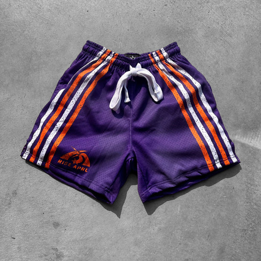 Rise Apparel "Suns" Striped Mesh shorts