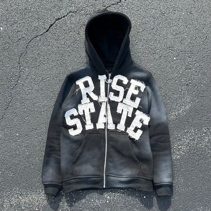 Rise State Zip Up (black)