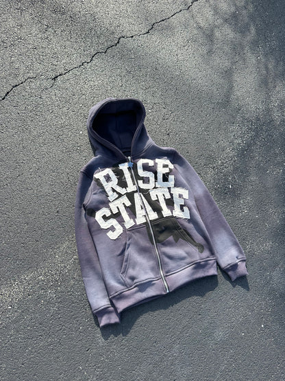 Rise State Zip Ups (Acid Grey)