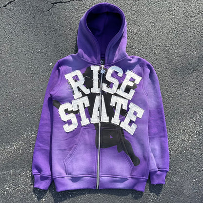 Rise State Zip Up (Purple)