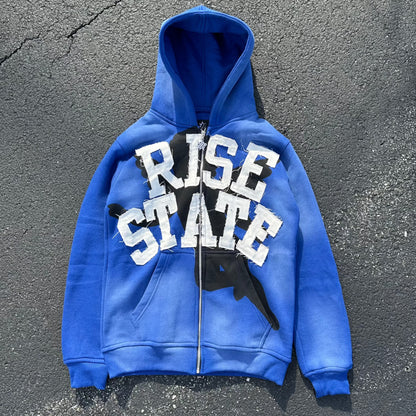 Rise State Zip Up (Blue)