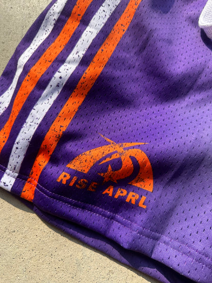 Rise Apparel "Suns" Striped Mesh shorts