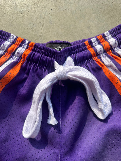 Rise Apparel "Suns" Striped Mesh shorts